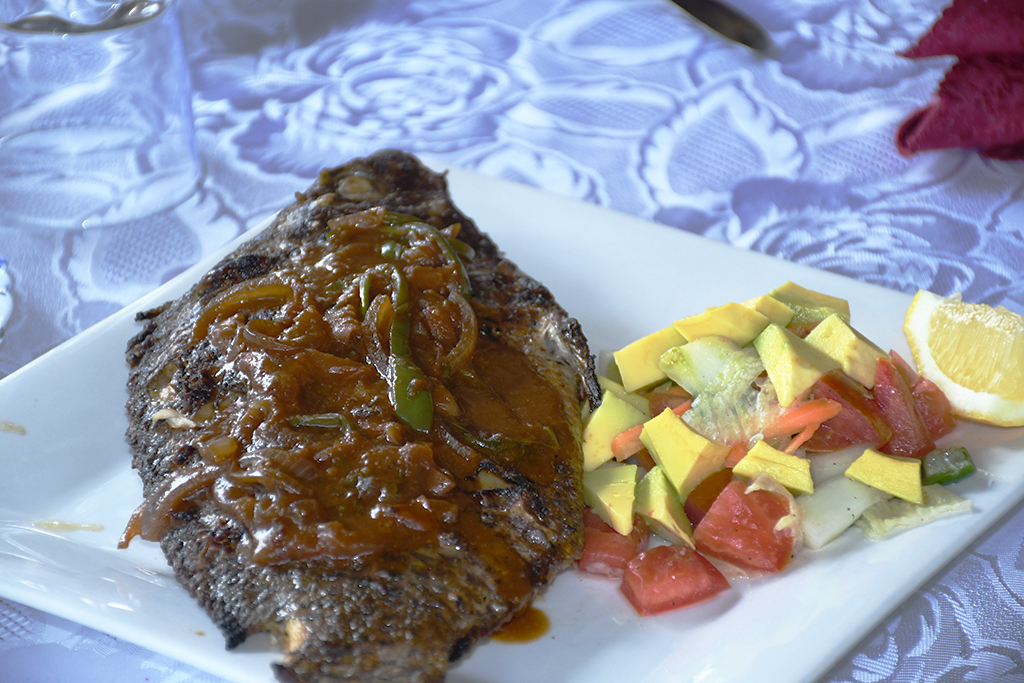 Roasted fish is one of the delicacies at the park's restaurant. Photo by EDGAR R. BATTE.