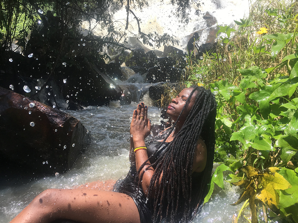 Travel allows her calm down and reconnect with nature.